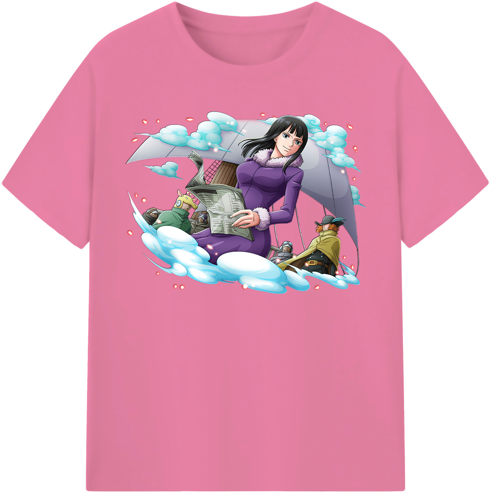 ワンピース ニコ・ロビン ONE PIECE Nico Robin 綿100％半袖Tシャツ（フロントプリント）